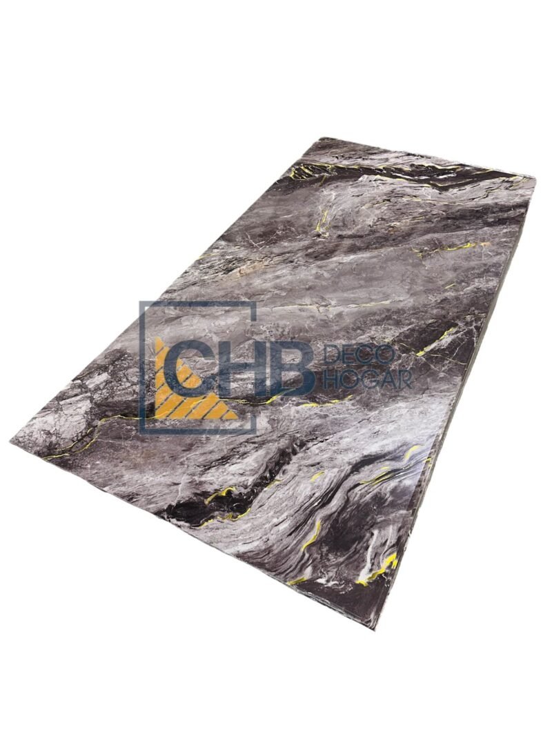 Lámina mármol PVC gris-amarillo