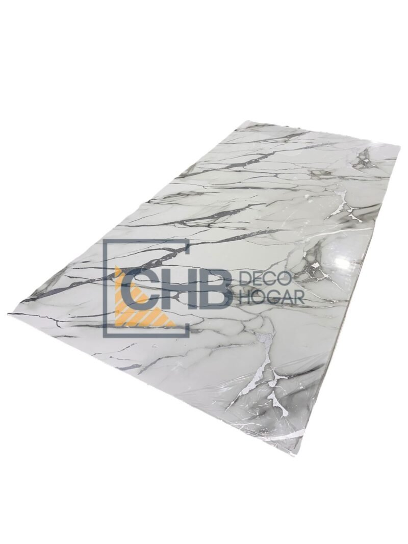 Lámina Mármol PVC BLANCA GRIS UV