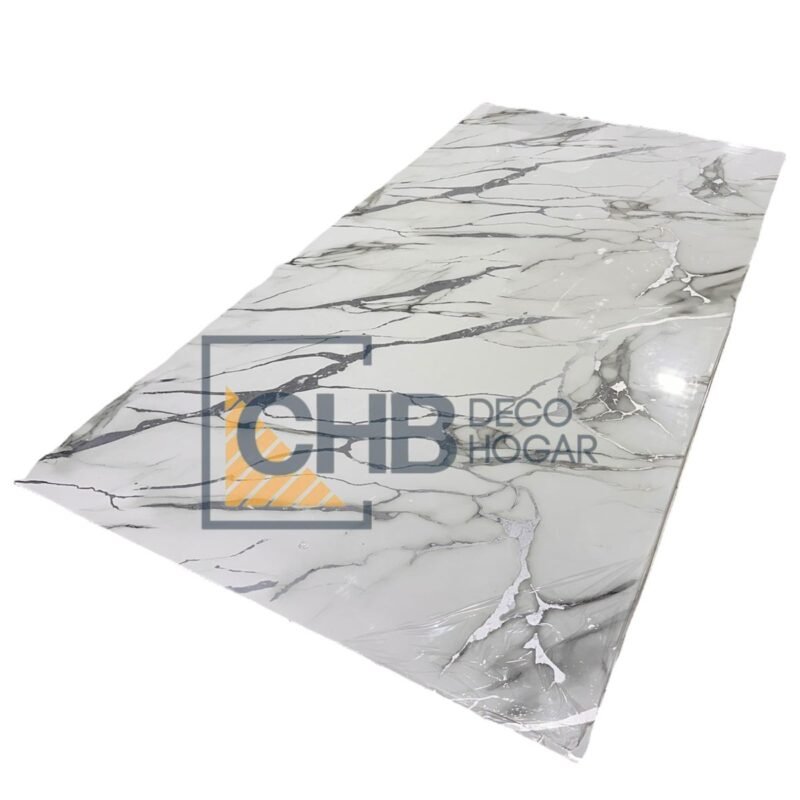 Lámina Mármol PVC BLANCA GRIS UV