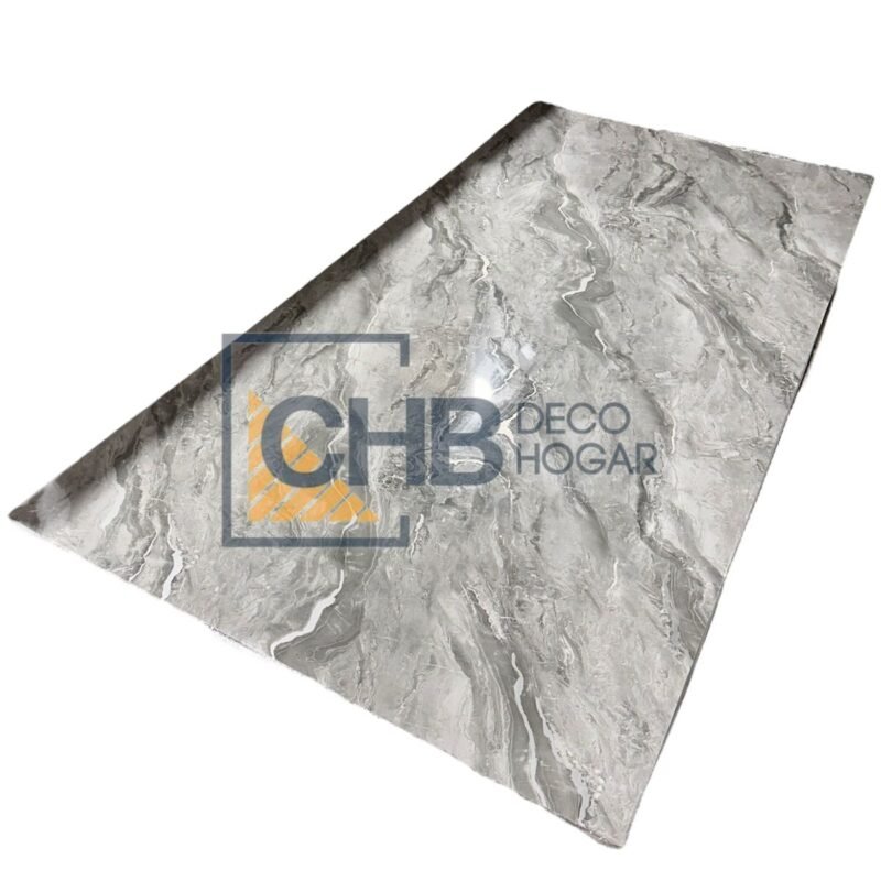 Lámina Mármol PVC gris UV