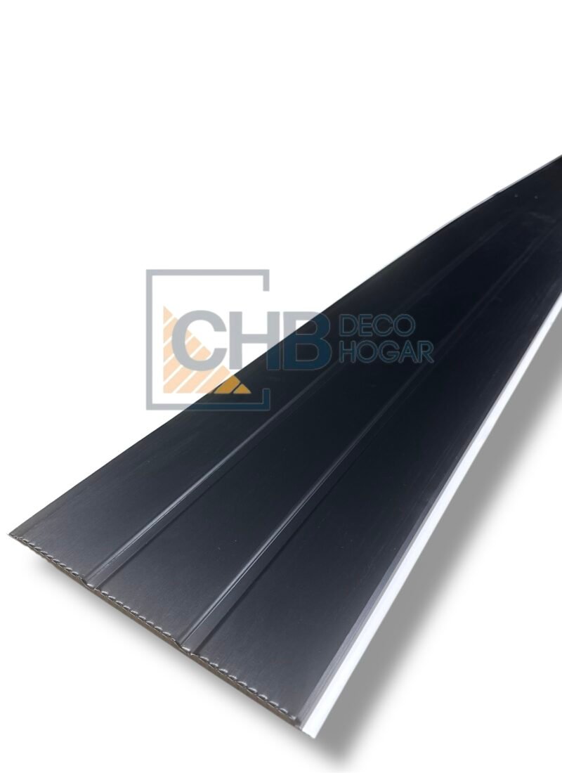 Cielo de PVC 9 mm Negro ranurado