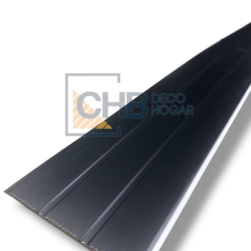 Cielo de PVC 9 mm Negro ranurado
